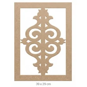 DS036 Otantik Motifli Dekoratif Duvar Panosu Ahşap Boyanabilir Obje